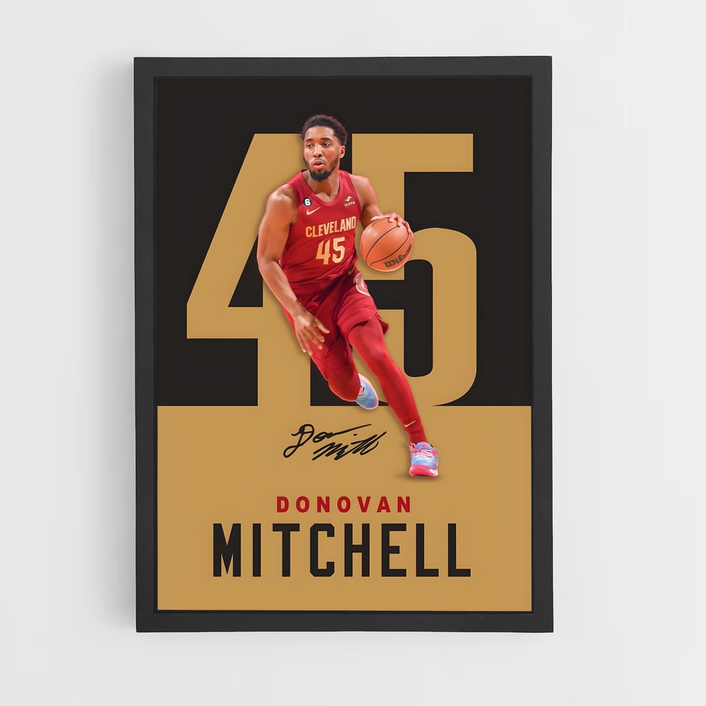 Poster Donovan de mitchell – affiche Basketball (vue 2)